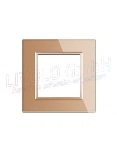 Livolo Glass Rahmen für Steckdose SCHUKO
 Farbe-Gold