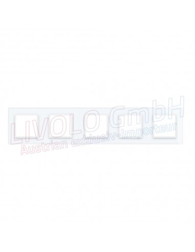 Livolo Glass Rahmen für Steckdose SCHUKO und Anschlussbuchse, 5Fach
 Farbe-Weiß