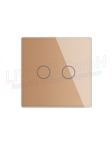 Livolo Glass Rahmen für Livolo Schalter, 1fach
 Farbe-Gold